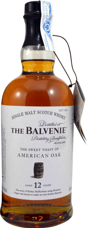 75,95 € Envio grátis | Whisky Single Malt Balvenie The Sweet Toast of American Oak Reino Unido 12 Anos Garrafa 70 cl
