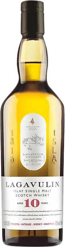 99,95 € 免费送货 | 威士忌单一麦芽威士忌 Lagavulin 艾莱 英国 10 岁 瓶子 70 cl
