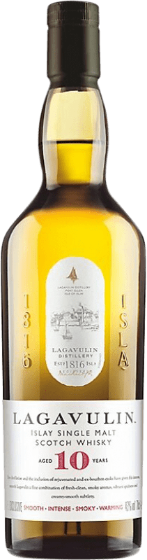 72,95 € Envio grátis | Whisky Single Malt Lagavulin Islay Reino Unido 10 Anos Garrafa 70 cl