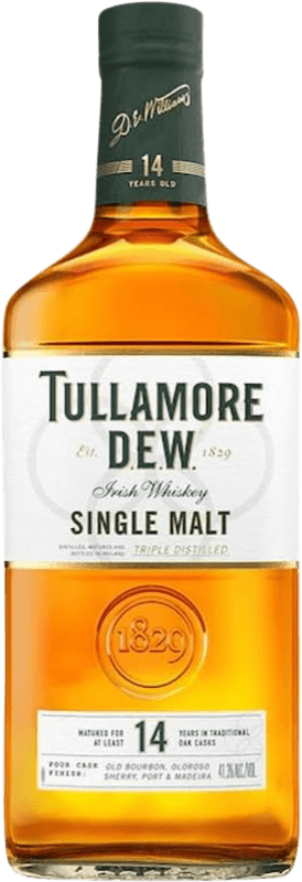 56,95 € Kostenloser Versand | Single Malt Whisky Tullamore Dew Irland 14 Jahre Flasche 70 cl