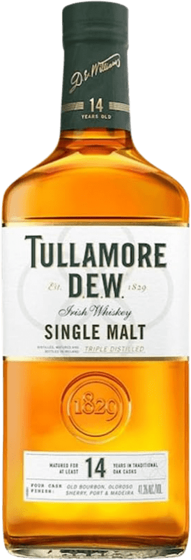 54,95 € 免费送货 | 威士忌单一麦芽威士忌 Tullamore Dew 爱尔兰 14 岁 瓶子 70 cl