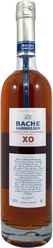 98,95 € 免费送货 | 科涅克白兰地 Bache Gabrielsen X.O. A.O.C. Cognac 法国 瓶子 70 cl