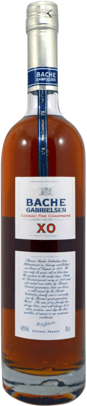 103,95 € Бесплатная доставка | Коньяк Bache Gabrielsen X.O. A.O.C. Cognac Франция бутылка 70 cl
