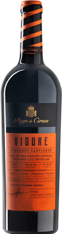 32,95 € Spedizione Gratuita | Vino rosso Pago de Cirsus Vidure Pago Bolandin Navarra Spagna Cabernet Sauvignon Bottiglia 75 cl