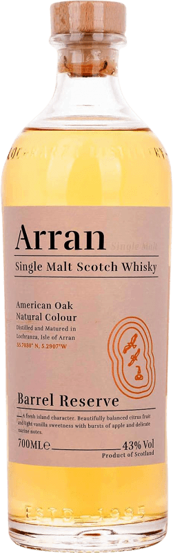 49,95 € Free Shipping | Whisky Single Malt Isle Of Arran American Oak Barrel Reserve Scotland United Kingdom Bottle 70 cl