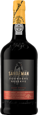 22,95 € Free Shipping | Fortified wine Sandeman Porto Founder's Ruby Reserve I.G. Porto Porto Portugal Tempranillo, Touriga Franca, Touriga Nacional, Tinta Amarela, Tinta Cão, Tinta Barroca Bottle 75 cl