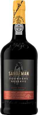 22,95 € 免费送货 | 强化酒 Sandeman Porto Founder's Ruby 预订 I.G. Porto 波尔图 葡萄牙 Tempranillo, Touriga Franca, Touriga Nacional, Tinta Amarela, Tinta Cão, Tinta Barroca 瓶子 75 cl