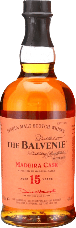 176,95 € 免费送货 | 威士忌单一麦芽威士忌 Balvenie Madeira Cask 斯佩塞 英国 15 岁 瓶子 70 cl