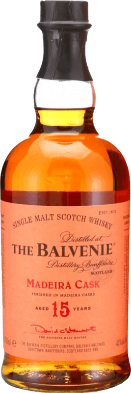 176,95 € Kostenloser Versand | Single Malt Whisky Balvenie Madeira Cask Finish — Fassreifung Speyseite Großbritannien 15 Jahre 70 cl