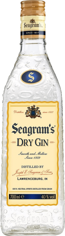 27,95 € Envío gratis | Ginebra Gin Seagram's Dry Gin Estados Unidos Botella 70 cl
