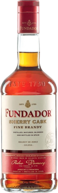18,95 € Free Shipping | Brandy Pedro Domecq Fundador Sherry Cask D.O. Jerez-Xérès-Sherry Andalusia Spain Bottle 1 L