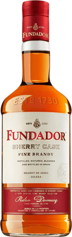 21,95 € Envio grátis | Brandy Conhaque Pedro Domecq Fundador Sherry Cask D.O. Jerez-Xérès-Sherry Andaluzia Espanha Garrafa 1 L