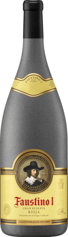58,95 € 送料無料 | 赤ワイン Faustino I グランド・リザーブ D.O.Ca. Rioja ラ・リオハ スペイン Tempranillo, Graciano, Mazuelo, Carignan マグナムボトル 1,5 L