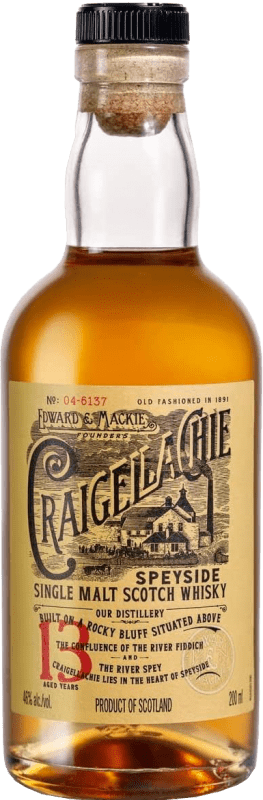 26,95 € Envoi gratuit | Single Malt Whisky Craigellachie Malt Ecosse Royaume-Uni 13 Ans Petite Bouteille 20 cl