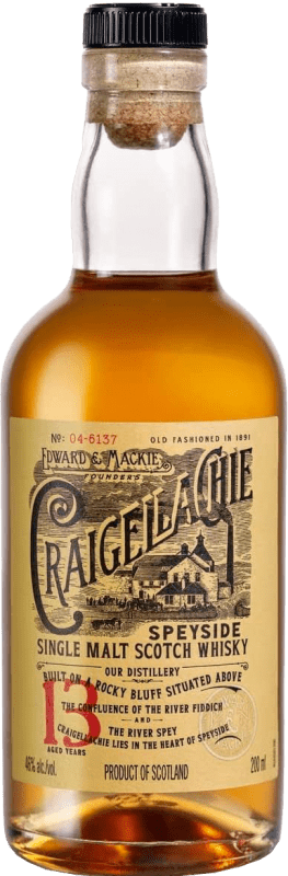 26,95 € Envoi gratuit | Whisky Single Malt Craigellachie Malt Ecosse Royaume-Uni 13 Ans Petite Bouteille 20 cl
