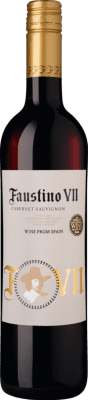 6,95 € Бесплатная доставка | Красное вино Faustino VII молодое D.O.Ca. Rioja Ла-Риоха Испания Cabernet Sauvignon — Каберне Совиньон 75 cl