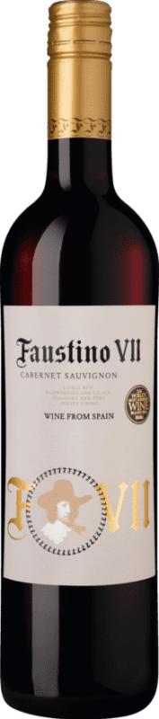 6,95 € 送料無料 | 赤ワイン Faustino VII 若い D.O.Ca. Rioja ラ・リオハ スペイン Cabernet Sauvignon ボトル 75 cl