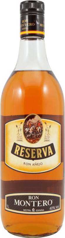 27,95 € Kostenloser Versand | Rum Montero. Añejo Reserva Reserve Spanien Flasche 1 L