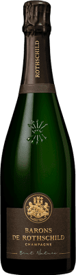 69,95 € Бесплатная доставка | Белое игристое вино Barons de Rothschild Brut Nature — Брют Натюр A.O.C. Champagne шампанское Франция Pinot Noir — Пино Нуар, Chardonnay — Шардоне 75 cl