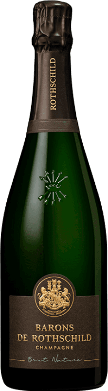 67,95 € 送料無料 | 白スパークリングワイン Barons de Rothschild ブルットの自然 A.O.C. Champagne シャンパン フランス Pinot Black, Chardonnay ボトル 75 cl