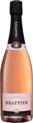 58,95 € 免费送货 | 玫瑰气泡酒 Drappier Rosé 香槟 A.O.C. Champagne 香槟酒 法国 Pinot Black 瓶子 75 cl
