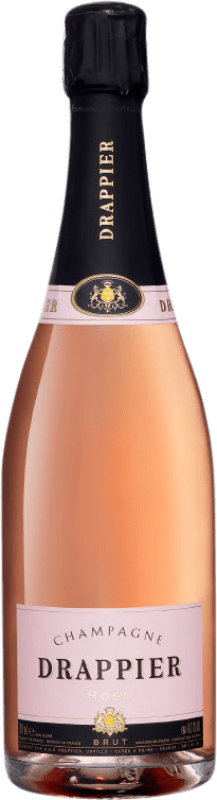 61,95 € Kostenloser Versand | Rosé Sekt Drappier Rosé Brut A.O.C. Champagne Champagner Frankreich Spätburgunder Flasche 75 cl