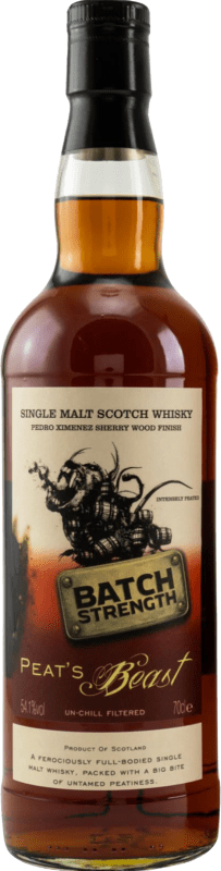 79,95 € Spedizione Gratuita | Whisky Single Malt Peat's Beast Batch Strength Pedro Ximenez 54,1º Regno Unito Bottiglia 70 cl