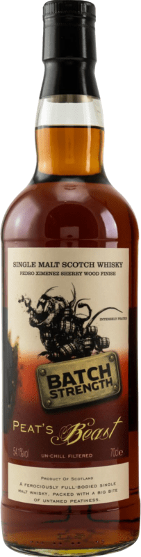 67,95 € Envio grátis | Whisky Single Malt Peat's Beast Batch Strength Pedro Ximenez 54,1º Reino Unido Garrafa 70 cl