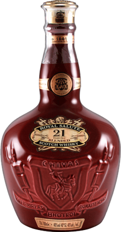 203,95 € 送料無料 | ウイスキーブレンド Chivas Regal Royal Salute Botella Marrón スペイサイド イギリス 21 年 ボトル 70 cl
