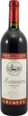 11,95 € Kostenloser Versand | Rotwein Pirineos Montesierra Sammlerexemplar 1995 Alterung D.O. Somontano Aragón Spanien Tempranillo, Merlot, Cabernet Sauvignon Flasche 75 cl