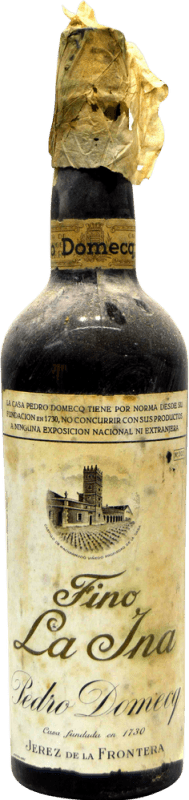 46,95 € 免费送货 | 强化酒 Domecq Fino La Ina 珍藏版 1970 年代 西班牙 瓶子 75 cl