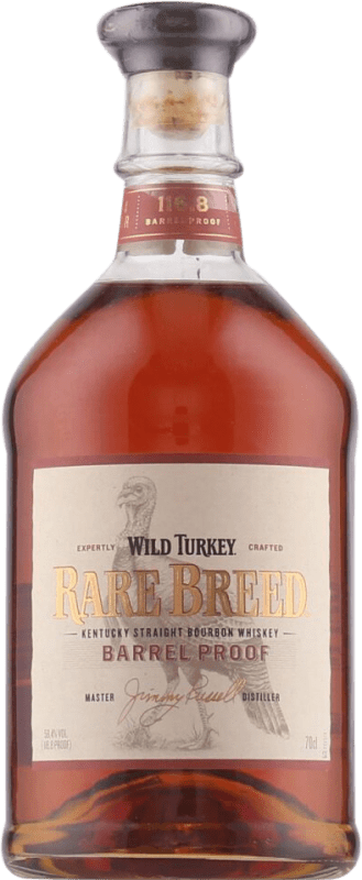 66,95 € 免费送货 | 波本威士忌 Wild Turkey Rare Breed Barrel Proof 肯塔基 美国 瓶子 1 L