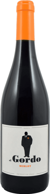 8,95 € Envío gratis | Vino tinto Ignacio Marín El Gordo D.O. Cariñena Aragón España Merlot Botella 75 cl