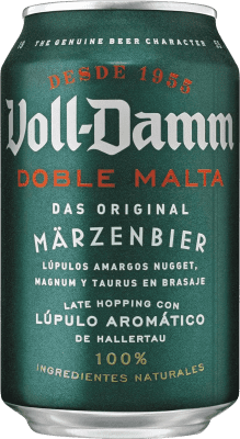 32,95 € 送料無料 | 24個入りボックス ビール Voll Damm Märzenbier オリジナル, Doble Malta — ダブルモルト ドイツ 缶 33 cl
