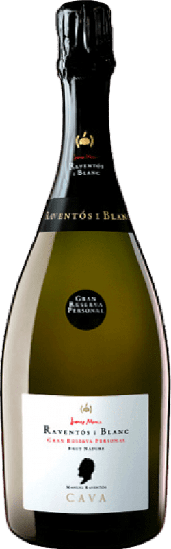 102,95 € Envio grátis | Espumante branco Raventós i Blanc Personal Brut Nature Grande Reserva Catalunha Espanha Xarel·lo, Parellada Garrafa 75 cl