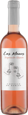8,95 € Envio grátis | Vinho rosé Castillo de Robles Las Manos D.O. La Mancha Castela-Mancha Espanha Tempranillo Garrafa 75 cl