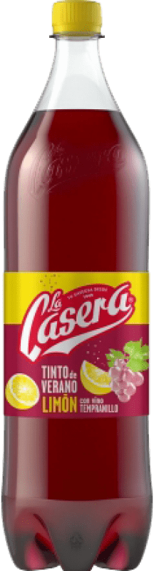 7,95 € Envio grátis | Refrescos e Mixers La Casera Tinto de Verano Limón PET Espanha Garrafa 1 L