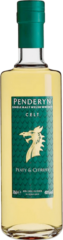 56,95 € Kostenloser Versand | Whiskey Single Malt Penderyn Celt Peaty Citrusy Wales Großbritannien Flasche 70 cl