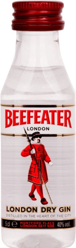 28,95 € Free Shipping | 12 units box Genever Gin Beefeater United Kingdom Miniature Bottle 5 cl