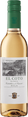 58,95 € Spedizione Gratuita | Scatola da 12 unità Vino Bianco Coto de Rioja D.O.Ca. Rioja La Rioja Spagna Viura Mezza Bottiglia 37 cl