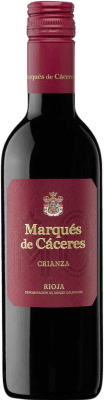 92,95 € Kostenloser Versand | 12 Einheiten Box Rotwein Marqués de Cáceres Alterung D.O.Ca. Rioja Spanien Halbe Flasche 37 cl