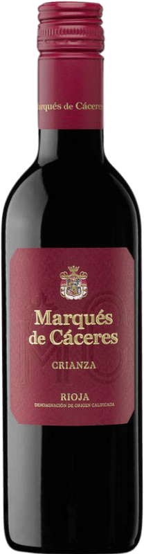 92,95 € Free Shipping | 12 units box Red Wine Marqués de Cáceres Crianza — Aged D.O.Ca. Rioja Spain Half Bottle 37 cl