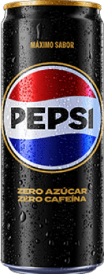 23,95 € Free Shipping | 24 units box Soft Drinks Pepsi Zero Sugar Free Spain Can 33 cl Sin Cafeína — Decaf