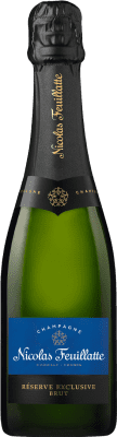 22,95 € Spedizione Gratuita | Spumante Bianco Nicolas Feuillatte Brut Exclusivo — Esclusivo Riserva A.O.C. Champagne Francia Pinot Nero, Chardonnay, Pinot Meunier Mezza Bottiglia 37 cl