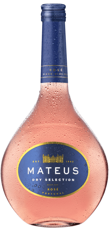 12,95 € Envio grátis | Vinho Rosé Sogrape Mateus Dry — Seco Seleção Portugal Syrah, Tinta Roriz, Baga 75 cl
