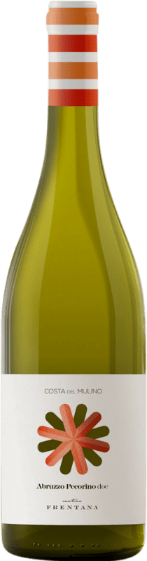 10,95 € Envio grátis | Vinho Branco Frentana Costa del Mulino D.O.C. Abruzzo Abruzzo Itália Pecorino 75 cl
