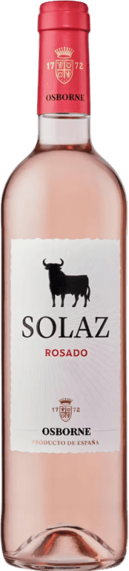 6,95 € Kostenloser Versand | Roséwein Osborne Solaz Jung I.G.P. Vino de la Tierra de Castilla Kastilien-La Mancha Spanien Tempranillo Flasche 75 cl