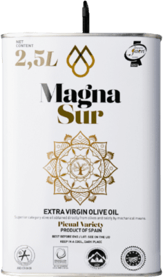 21,95 € Free Shipping | Olive Oil Magnasur EVOO Extra Virgin D.O. Sierra Mágina Jaén Spain Picual Special Can 2,5 L
