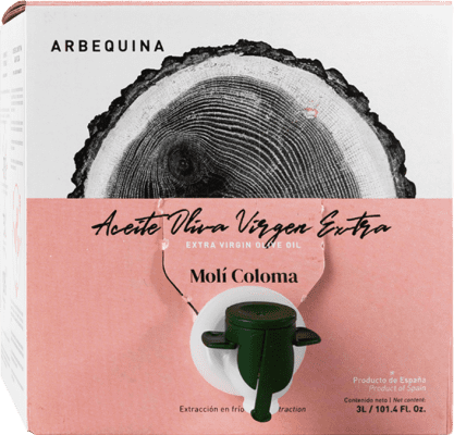 34,95 € Kostenloser Versand | Olivenöl Finca Molí Coloma E-NOL Extra Nativ D.O.P. Siurana Katalonien Spanien Arbequina Bag in Box 3 L