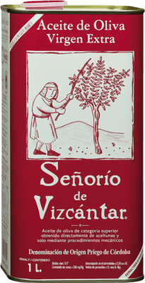 10,95 € 送料無料 | オリーブオイル Vizcántar Señorío EVOO エキストラバージン D.O.P. Priego de Córdoba Córdoba スペイン ミディアム缶 1 L